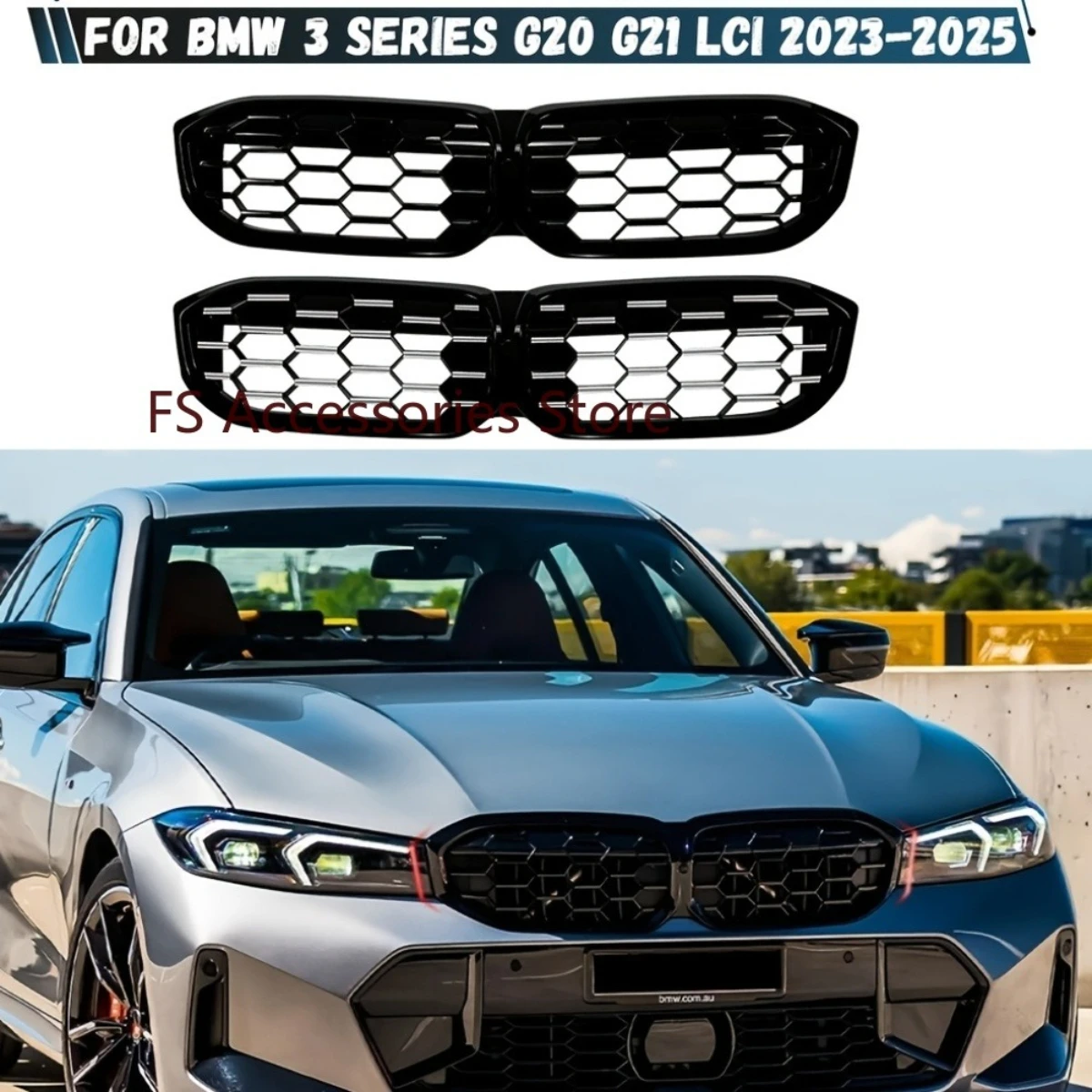 Car Front Bumper Kidney Grille For BMW 3 Series G20 G21 LCI 2023 2024 2025 330i 320d M340i Diamond Style Racing Grill
Car Front Bumper Kidney Grille For BMW 3 Series G20 G21 LCI 2023 2024 2025 330i 320d M340i Diamond Style Racing Grill