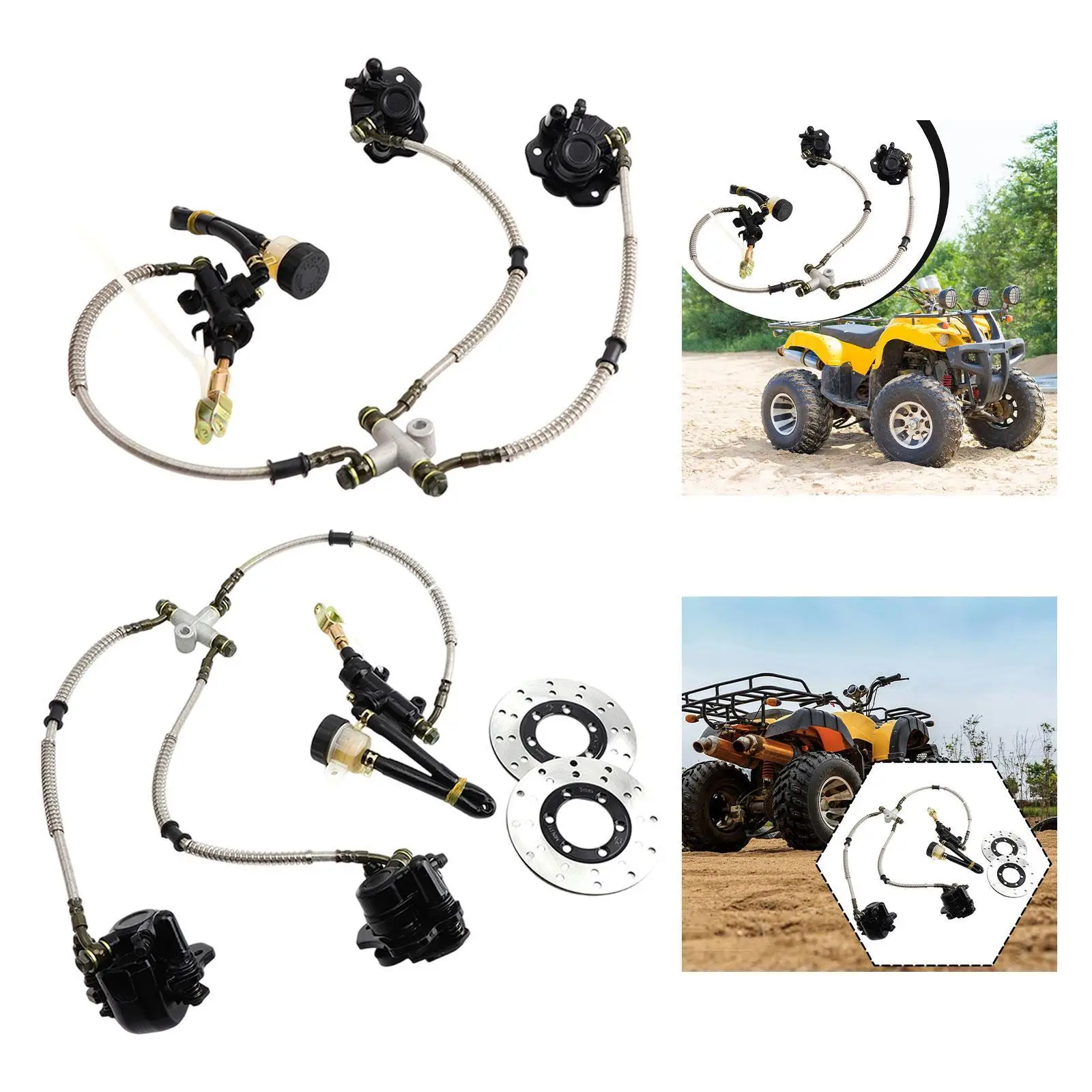 Надежный металлический задний тормозной узел в сборе (главный цилиндр, суппорт, ротор) для самостоятельной сборки картинга и пляжного багги
Надежный металлический задний тормозной узел в сборе (главный цилиндр, суппорт, ротор) для самостоятельной сборки картинга и пляжного багги