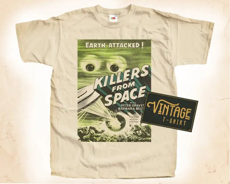 Killers From Space T shirt Tee Natural Vintage Cotton Movie Poster Beige All Sizes
Killers From Space T shirt Tee Natural Vintage Cotton Movie Poster Beige All Sizes