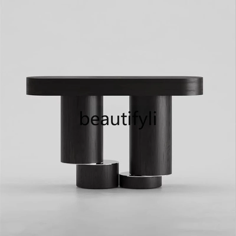 Solid wood, minimalist, creative villa hallway hallway porch table rack
Solid wood, minimalist, creative villa hallway hallway porch table rack