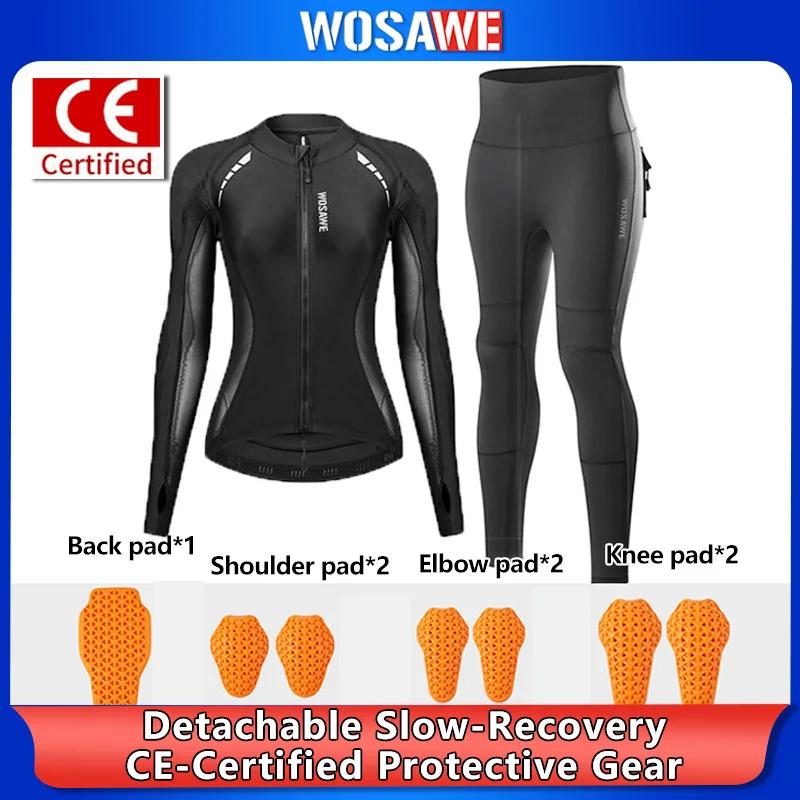 WOSAWE Women Motorcycle Riding Jacket & Pants Set with Removable Soft Pads Summer Breathable Gear
WOSAWE Women Motorcycle Riding Jacket & Pants Set with Removable Soft Pads Summer Breathable Gear