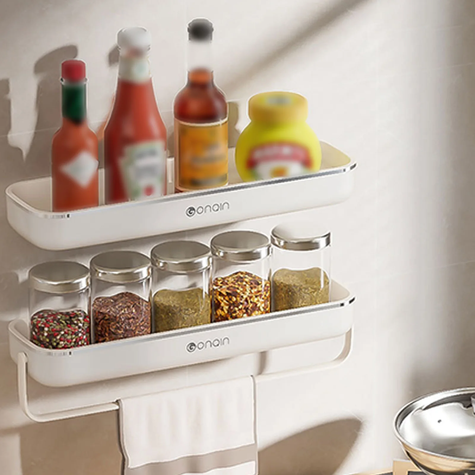 Wall Mounted Storage Shelf Kitchen Bathroom Organizer Rack For Condiment Shaker Spice Jar Cosmetic Makeup Home Organizer Holders
Wall Mounted Storage Shelf Kitchen Bathroom Organizer Rack For Condiment Shaker Spice Jar Cosmetic Makeup Home Organizer Holders
