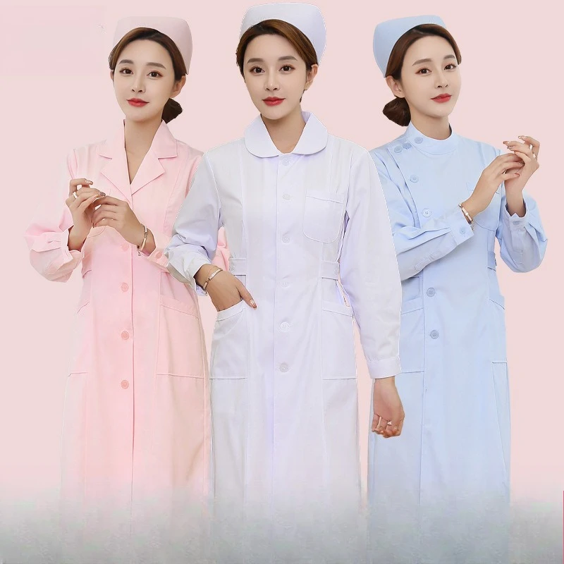 Женская белая розовая униформа медсестры с длинными рукавами для больниц, салон красоты, аптека, спецодежда, лабораторное пальто
Женская белая розовая униформа медсестры с длинными рукавами для больниц, салон красоты, аптека, спецодежда, лабораторное пальто
