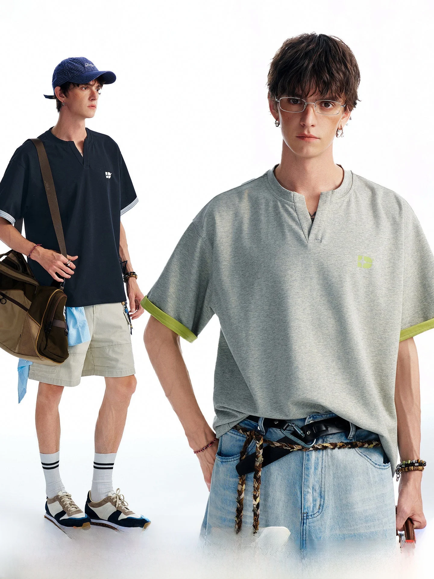American Style Cleanfit Dual Color V-neck Short Sleeve Men's T-shirt Heavyweight Summer Half Sleeve Top for Teenagers And Youth
American Style Cleanfit Dual Color V-neck Short Sleeve Men's T-shirt Heavyweight Summer Half Sleeve Top for Teenagers And Youth
