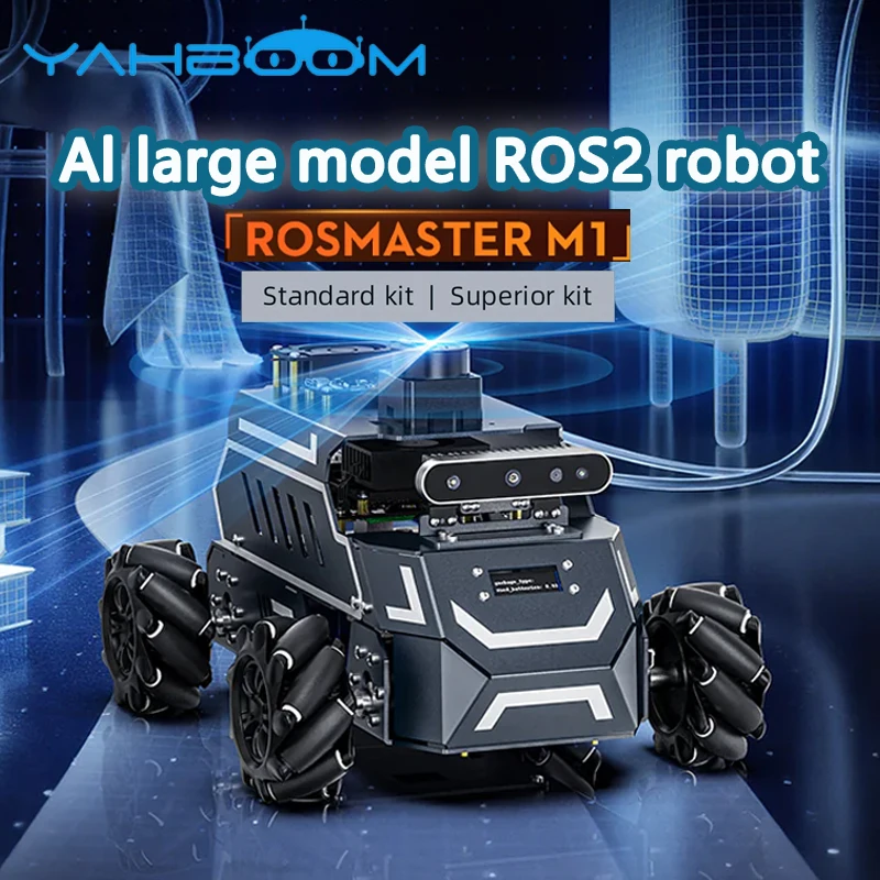 Yahboom ROSMASTER M1 Robot AI Large Model Embodied Intelligence Educational Support Jetson/Raspberry Pi/RDK X5 Control 3D Depth