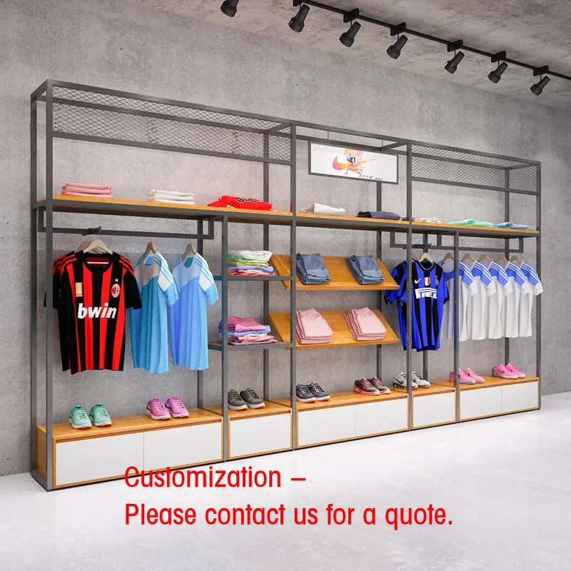 custom.Clothing Floor Standing Wood & Metal Display Rack Display Stand Men's & Women's Outdoor Clothing Display Shelve
custom.Clothing Floor Standing Wood & Metal Display Rack Display Stand Men's & Women's Outdoor Clothing Display Shelve
