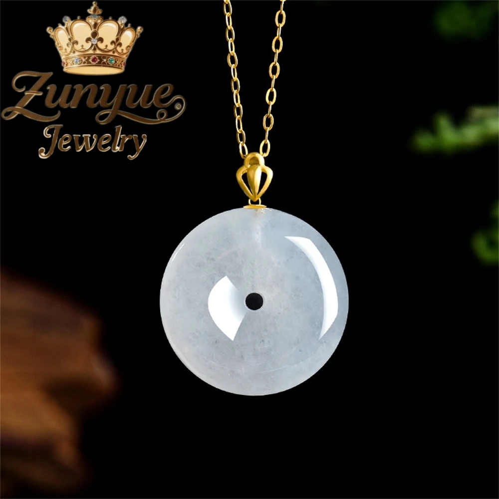 High-Grade Simple Natural Myanmar A-Grade Jade Glutinous Ice Peace Pendant 18K Gold Inlaid With Ice-Type Jade Couple Pendants
High-Grade Simple Natural Myanmar A-Grade Jade Glutinous Ice Peace Pendant 18K Gold Inlaid With Ice-Type Jade Couple Pendants