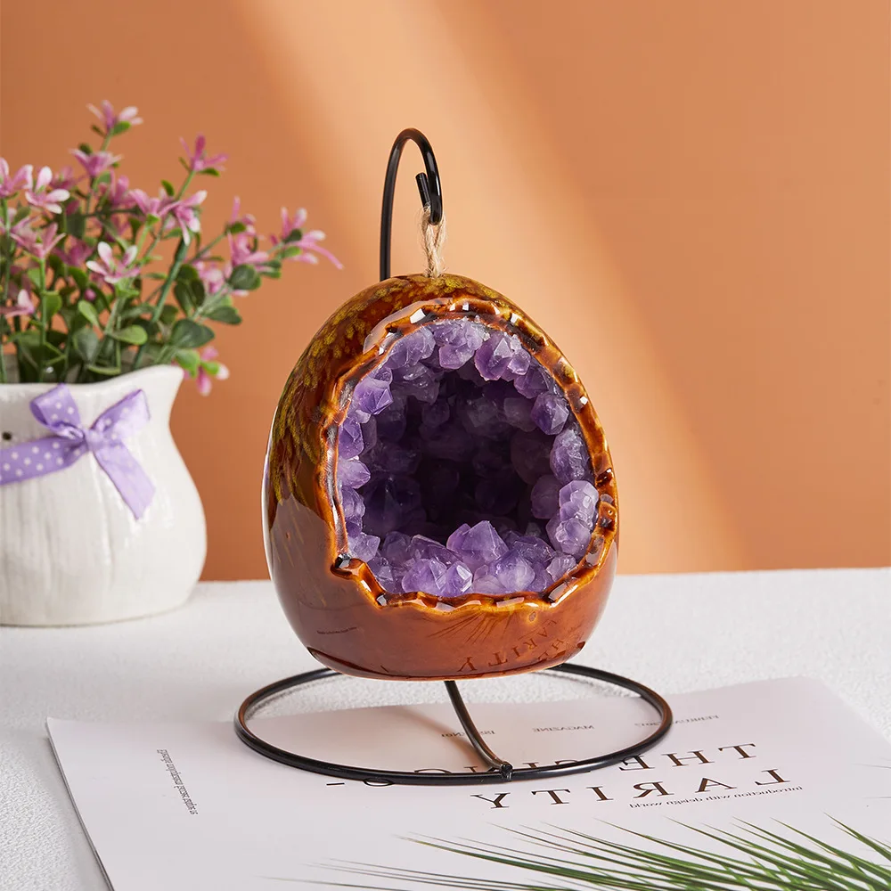 Dinosaur egg crystal hole decoration household jewelry amethyst cornucopia amethyst tooth LED light
Dinosaur egg crystal hole decoration household jewelry amethyst cornucopia amethyst tooth LED light
