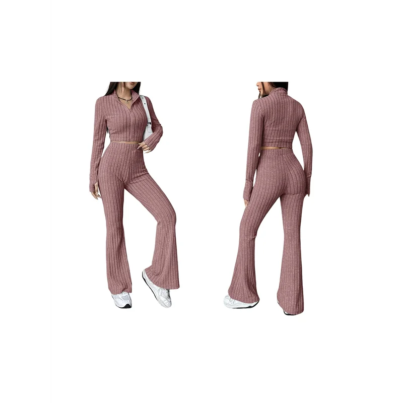 Женские комплекты брюк из двух предметов, короткие топы на молнии с длинными рукавами, сексуальные тонкие спортивные костюмы для отдыха
Женские комплекты брюк из двух предметов, короткие топы на молнии с длинными рукавами, сексуальные тонкие спортивные костюмы для отдыха