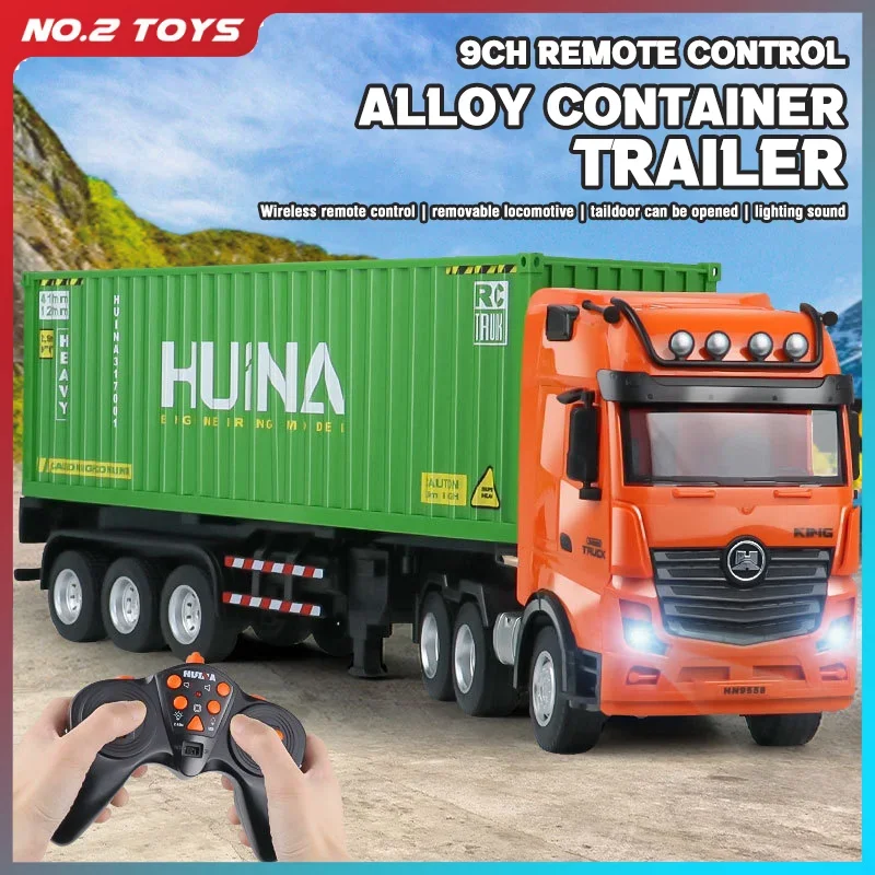 HUINA 1/18 Remote Control Container Truck Alloy Locomotive 9 Channels RC Trucks Boys Toys Engineering Vehicle with Lights Sounds
HUINA 1/18 Remote Control Container Truck Alloy Locomotive 9 Channels RC Trucks Boys Toys Engineering Vehicle with Lights Sounds