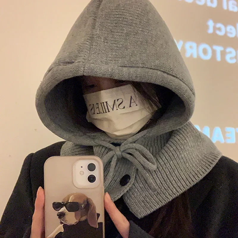Вязаная шапка-балаклава для женщин, модная и универсальная, ветрозащитная шаль, морозостойкая и теплая шапка-пуловер.
Вязаная шапка-балаклава для женщин, модная и универсальная, ветрозащитная шаль, морозостойкая и теплая шапка-пуловер.