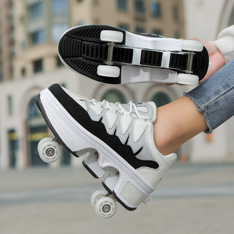 Roller Skates, Deformation Parkour Shoes, Roller Skating Shoes, Kids Adults Unisex Street Urban Fitness FSK Quad Skating Shoes
Roller Skates, Deformation Parkour Shoes, Roller Skating Shoes, Kids Adults Unisex Street Urban Fitness FSK Quad Skating Shoes