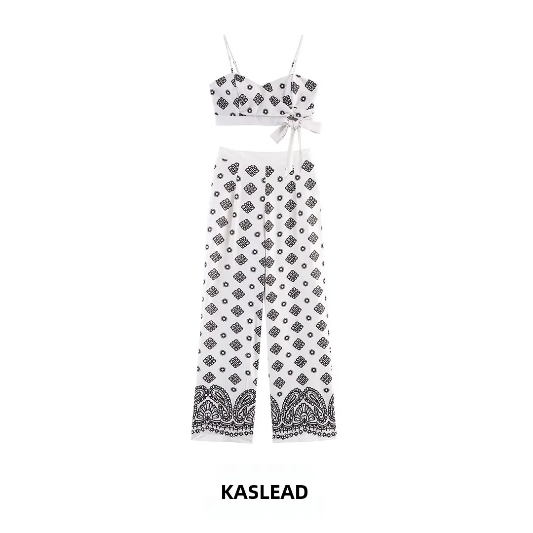 KASLEAD New Women's Fashion Simple Embroidery Strap Casual Long Pants Two-Piece Set High Waist Spring Season Regular Fit
KASLEAD New Women's Fashion Simple Embroidery Strap Casual Long Pants Two-Piece Set High Waist Spring Season Regular Fit