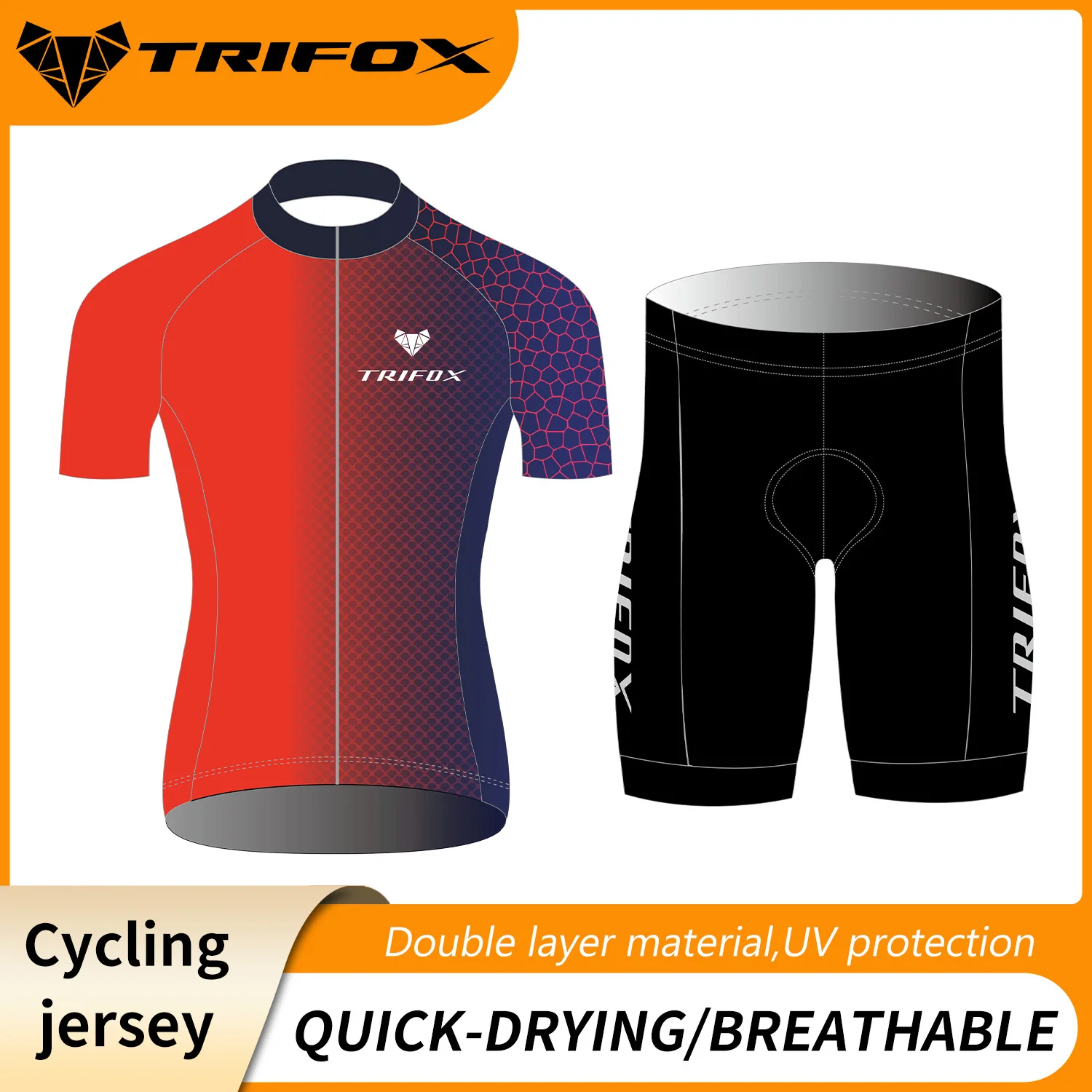 Trifox Man Cycling Jersey Breathable Quick Drying 3D Bubble Mesh Design Cycling jersey And Pants Set
Trifox Man Cycling Jersey Breathable Quick Drying 3D Bubble Mesh Design Cycling jersey And Pants Set
