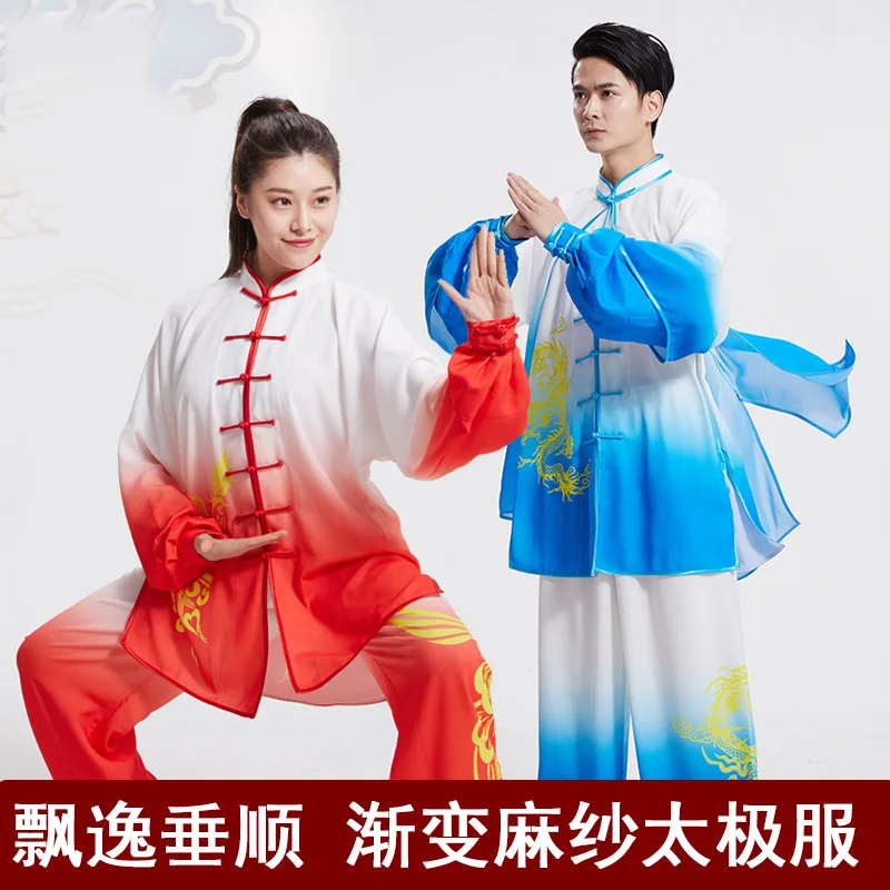 New Ombre Flowing Tai Chi Uniform - Unisex Martial Arts Performance Outfit for Spring/Autumn
New Ombre Flowing Tai Chi Uniform - Unisex Martial Arts Performance Outfit for Spring/Autumn