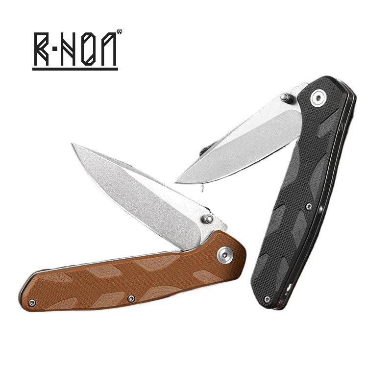 RHON 3.3" Thumb Open EDC Pocket Knife Chinese D2 Blade Stone Wash Finish with G10 Handle Outdoor Hunting Cutting Folding Knives
RHON 3.3" Thumb Open EDC Pocket Knife Chinese D2 Blade Stone Wash Finish with G10 Handle Outdoor Hunting Cutting Folding Knives