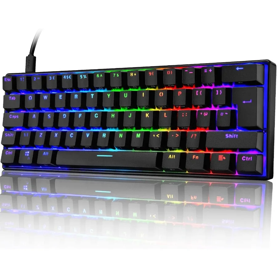 UK Layout 60% True Mechanical Gaming Keyboard Type C Wired 62 Keys RGB LED Backlit USB Waterproof Keyboard Full Anti-ghosting K
UK Layout 60% True Mechanical Gaming Keyboard Type C Wired 62 Keys RGB LED Backlit USB Waterproof Keyboard Full Anti-ghosting K
