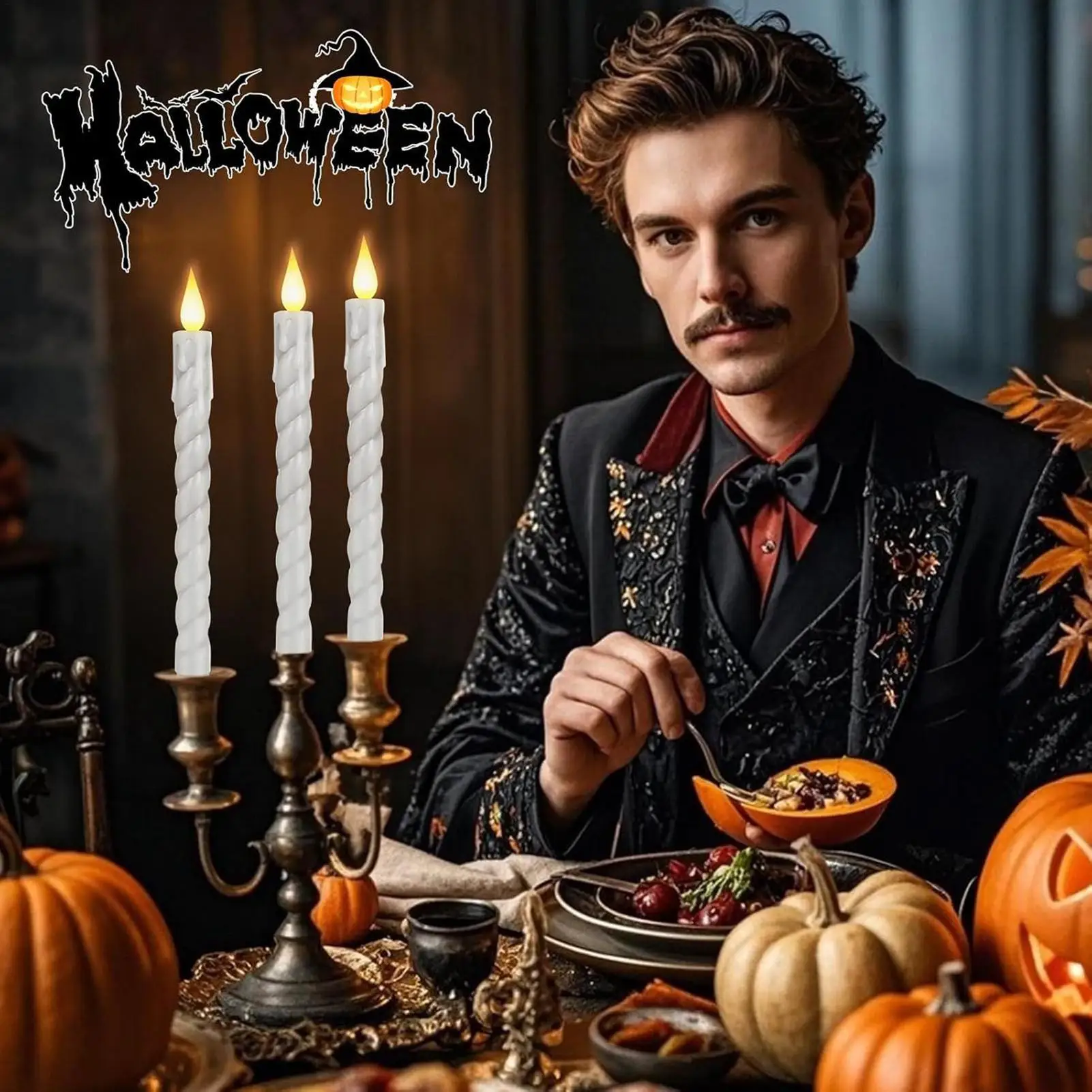 Flameless Taper Candles Flickering Battery Operated Candlesticks with Flickering Light 6 Pieces Ambiance Illumination Lighting
Flameless Taper Candles Flickering Battery Operated Candlesticks with Flickering Light 6 Pieces Ambiance Illumination Lighting