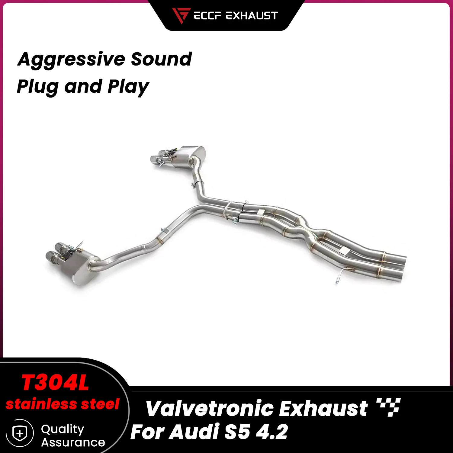 Aggressive Sound Valved Stainless Steel Catback Exhaust for Audi S5 4.2 Unleash Maximum Performance
Aggressive Sound Valved Stainless Steel Catback Exhaust for Audi S5 4.2 Unleash Maximum Performance