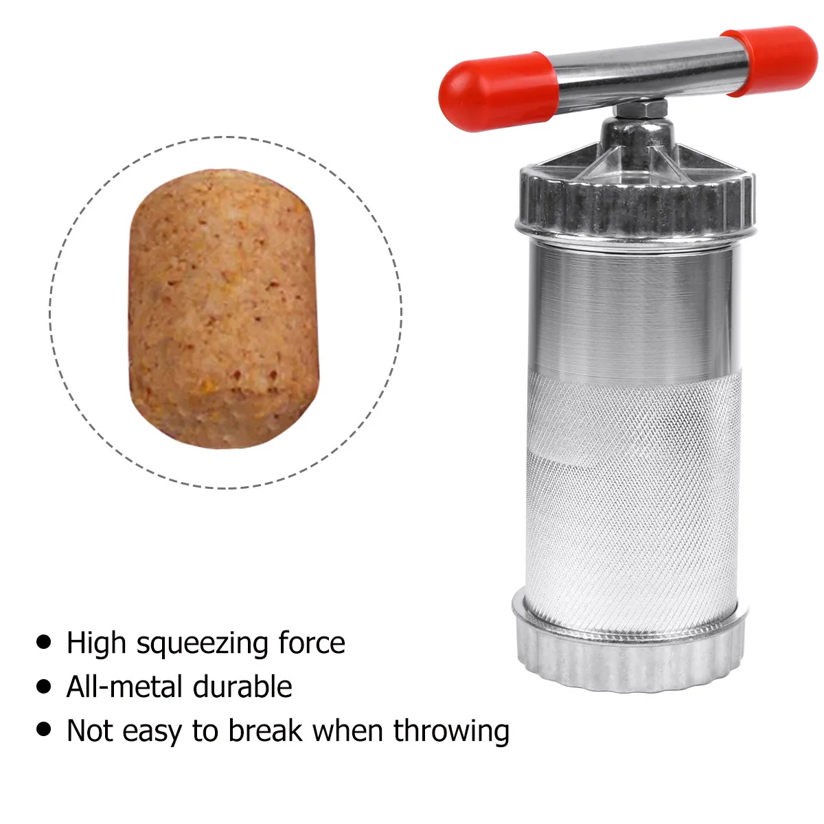 1Pcs Fishing Bait Shaper Aluminum Alloy Construction with Strong Squeezing Power Prevents Bait Breakage When Throwing Portable
1Pcs Fishing Bait Shaper Aluminum Alloy Construction with Strong Squeezing Power Prevents Bait Breakage When Throwing Portable