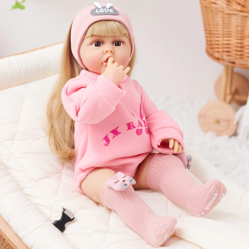 New Bebe Reborn Doll 55CM Body Soft Silicone Beauty Hair Baby Reborn Girl Dolls Children Toys Realistic Princess Toddler Gifts
New Bebe Reborn Doll 55CM Body Soft Silicone Beauty Hair Baby Reborn Girl Dolls Children Toys Realistic Princess Toddler Gifts