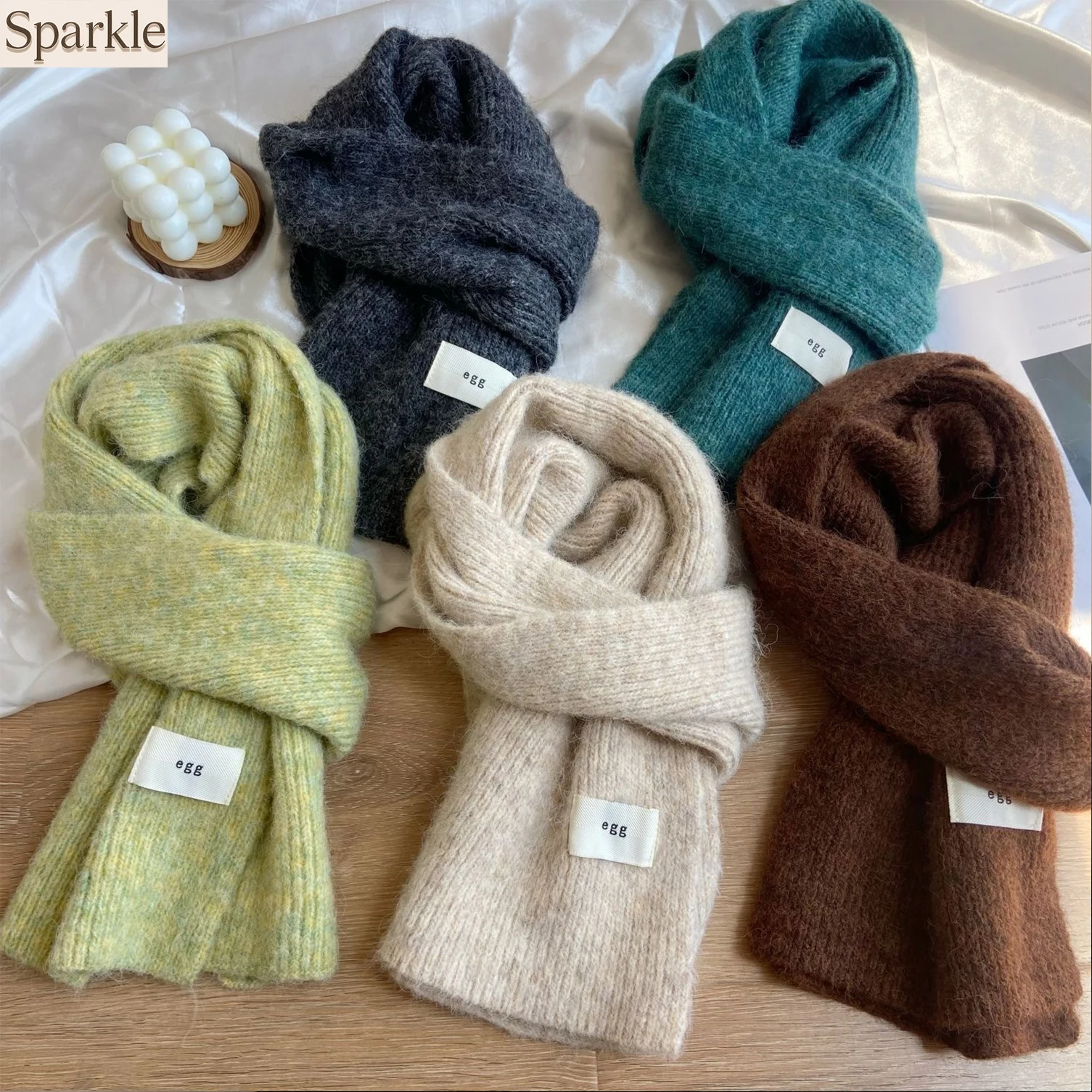 Women's Knitted Thick Egg-shaped Korean Style Scarf Soft Fur Wool Yarn Warm Neck Warmer Trendy for Students
Women's Knitted Thick Egg-shaped Korean Style Scarf Soft Fur Wool Yarn Warm Neck Warmer Trendy for Students