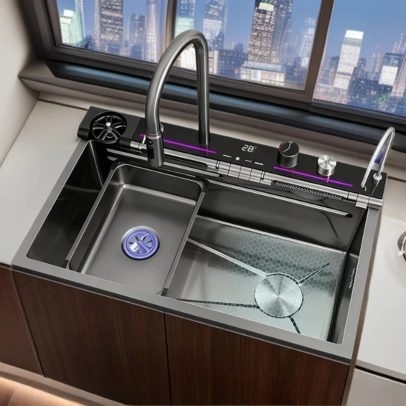 Нержавеющая сталь 304, кухонная мойка, цифровая мойка Flying Rainwater Falls с сотовым тиснением, утолщенная тарелка
Нержавеющая сталь 304, кухонная мойка, цифровая мойка Flying Rainwater Falls с сотовым тиснением, утолщенная тарелка