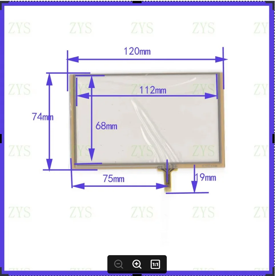 ZhiYuSun AL 3490 120*74mm this is compatible 5inch 4lines resistance screen for car DVD redio for TM050RDH03 display
ZhiYuSun AL 3490 120*74mm this is compatible 5inch 4lines resistance screen for car DVD redio for TM050RDH03 display