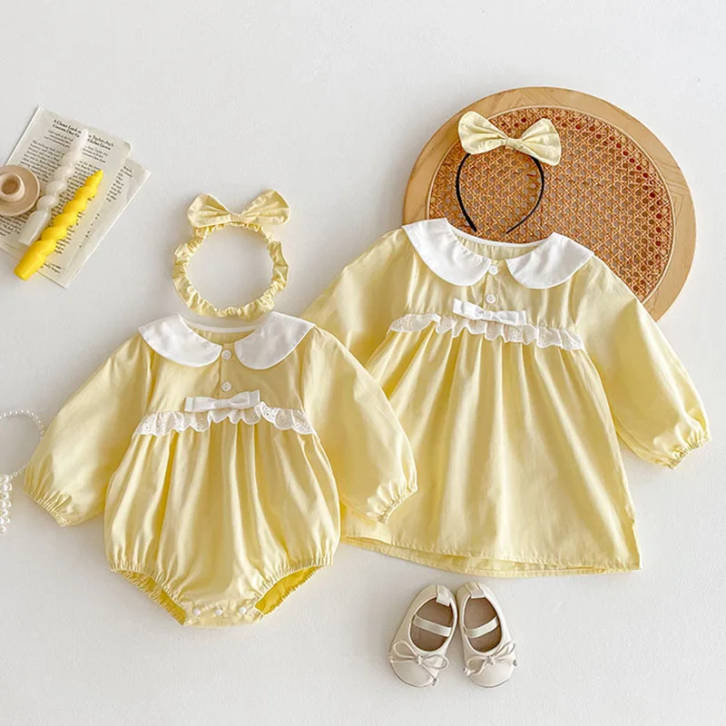 2025 New Spring Sister Clothes Baby Girl Romper 1-5Yrs Girl Party Dress Long Sleeved Cotton Splicing Kids Princess Dresses
2025 New Spring Sister Clothes Baby Girl Romper 1-5Yrs Girl Party Dress Long Sleeved Cotton Splicing Kids Princess Dresses