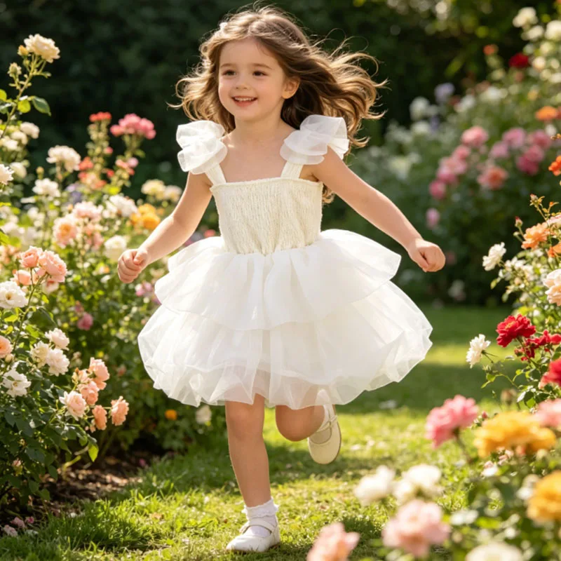 Baby Girls Tulle Dress Toddler Layered Tutu Ruffled Sleeve Dresses Fairy Summer Birthday Party Wedding Gowns 2 4 5 6 Years Old
Baby Girls Tulle Dress Toddler Layered Tutu Ruffled Sleeve Dresses Fairy Summer Birthday Party Wedding Gowns 2 4 5 6 Years Old