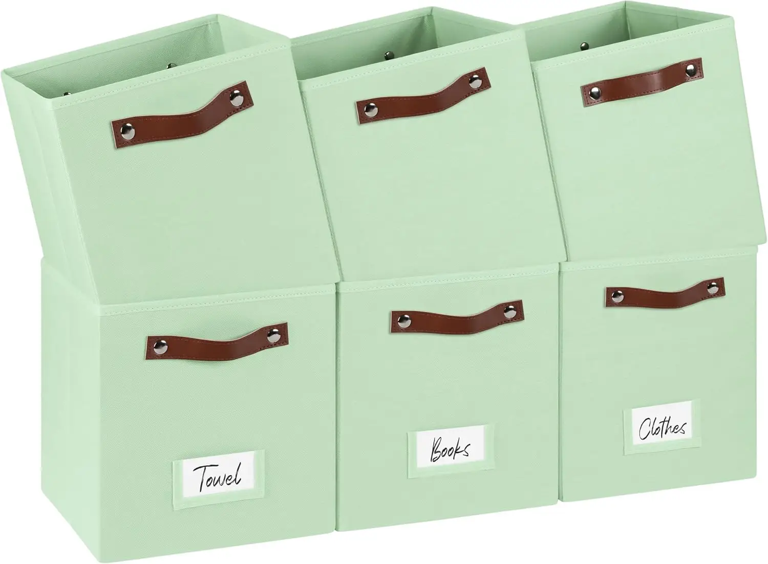 6-Pack Storage Cubes with Handles & Label Holders Basket, Closet Cube Home Organizer Bins(Green, 10.5*10.5*11 inch)
6-Pack Storage Cubes with Handles & Label Holders Basket, Closet Cube Home Organizer Bins(Green, 10.5*10.5*11 inch)