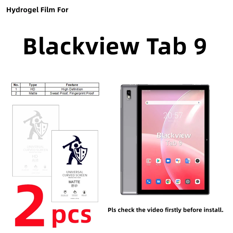 2pcs HD Hydrogel Film For Blackview Tab 9 Matte Screen Protector For Blackview Tab 9 Clear/Frosted Full Cover Protective Film
2pcs HD Hydrogel Film For Blackview Tab 9 Matte Screen Protector For Blackview Tab 9 Clear/Frosted Full Cover Protective Film