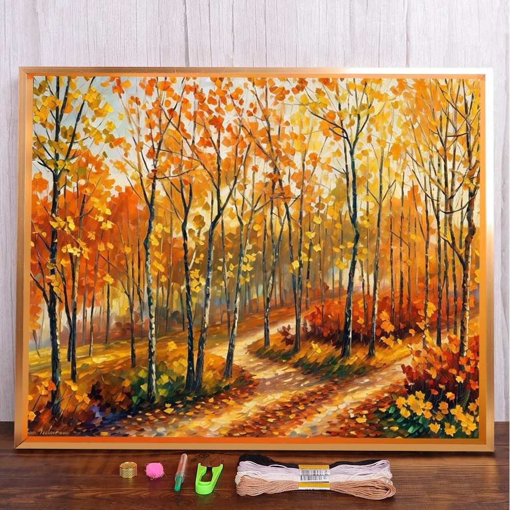 Landscape Autumn Forest Pre-Printed Cross-Stitch DIY Embroidery Kit Handicraft Needlework Knitting Hobby Room Decor Magic Mulina
Landscape Autumn Forest Pre-Printed Cross-Stitch DIY Embroidery Kit Handicraft Needlework Knitting Hobby Room Decor Magic Mulina