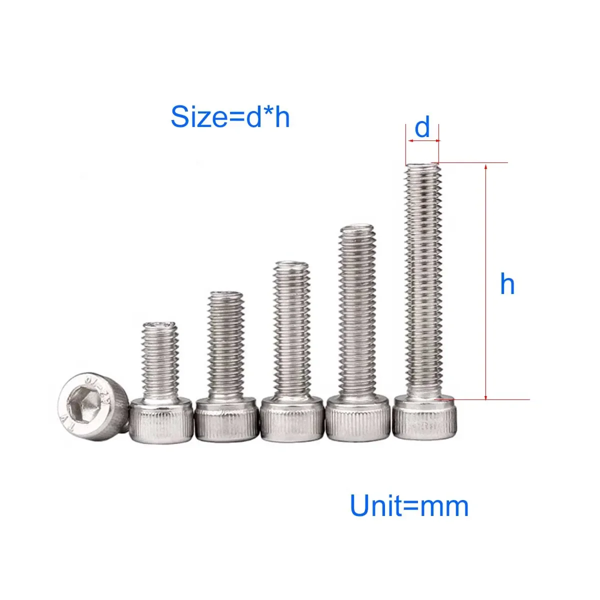 304 Stainless Steel Cup Head Internal Hexagonal Screw Cylindrical Head Bolt Fastener
304 Stainless Steel Cup Head Internal Hexagonal Screw Cylindrical Head Bolt Fastener