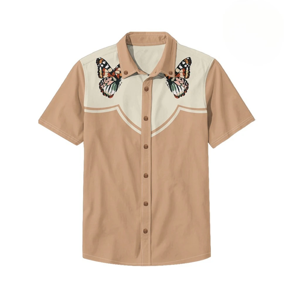 Butterfly Spring Flowers Print Short Sleeve Button-Down Shirt Casual 100% Cotton Shirt Hawaiian Tropical Summer Couple Tops
Butterfly Spring Flowers Print Short Sleeve Button-Down Shirt Casual 100% Cotton Shirt Hawaiian Tropical Summer Couple Tops