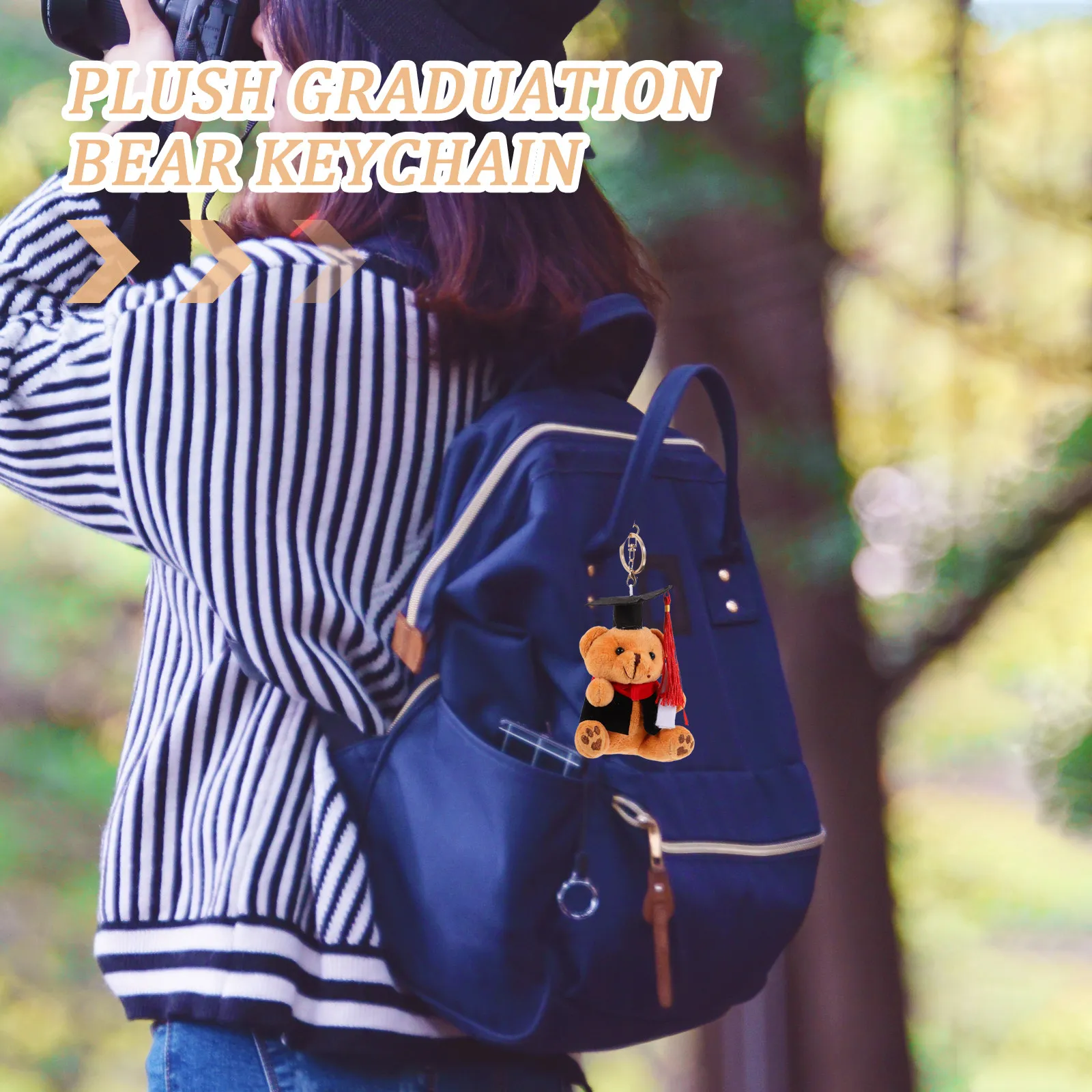 Graduation Bear Keychain Soft Stuffed Animal Hanging Key Ring Mini Backpack Pendant Cute Bear Gift for Students Decorative Bag
Graduation Bear Keychain Soft Stuffed Animal Hanging Key Ring Mini Backpack Pendant Cute Bear Gift for Students Decorative Bag