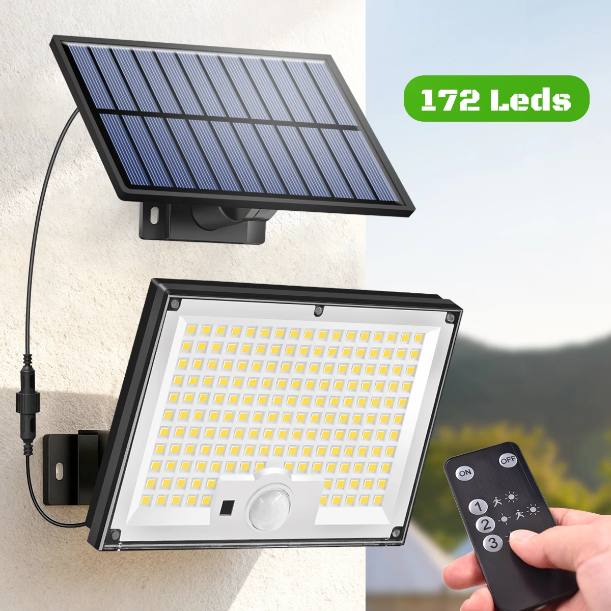 Outdoor LED Solar light with Motion Sensor 172led Solar Security Lights 3 Modes Waterproof Solar Flood Wall Lights For Outside
Outdoor LED Solar light with Motion Sensor 172led Solar Security Lights 3 Modes Waterproof Solar Flood Wall Lights For Outside