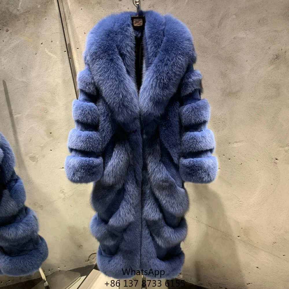Hot Selling Casual Fur Winter Coats Blue Womens Fur Coat Warm Furry Long Coat Fox Fur Jacket
Hot Selling Casual Fur Winter Coats Blue Womens Fur Coat Warm Furry Long Coat Fox Fur Jacket