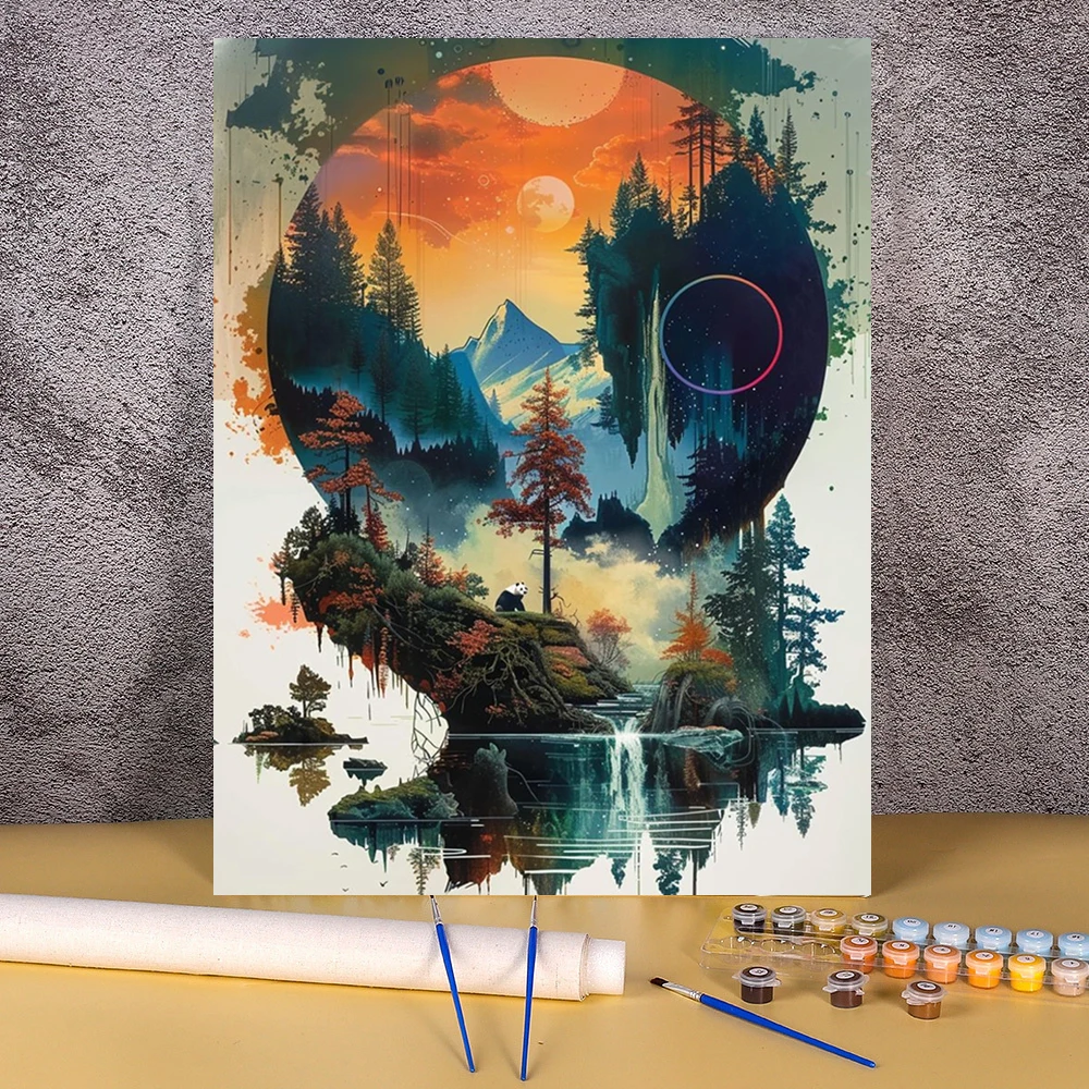 Painting By Numbers For Adult Kit Mountain Forest DIY Dropshipping Canvas Oil Paint By Number Home Decor Landscape Picture
Painting By Numbers For Adult Kit Mountain Forest DIY Dropshipping Canvas Oil Paint By Number Home Decor Landscape Picture