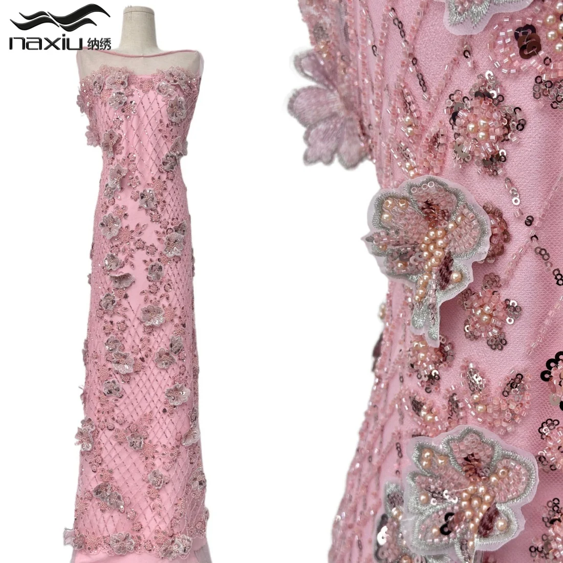 Madison 3d Flower French Beads Heavy Lace Fabric High Quality African Lace Fabrc Embroidery Sequins Lace Fabric for Dress
Madison 3d Flower French Beads Heavy Lace Fabric High Quality African Lace Fabrc Embroidery Sequins Lace Fabric for Dress
