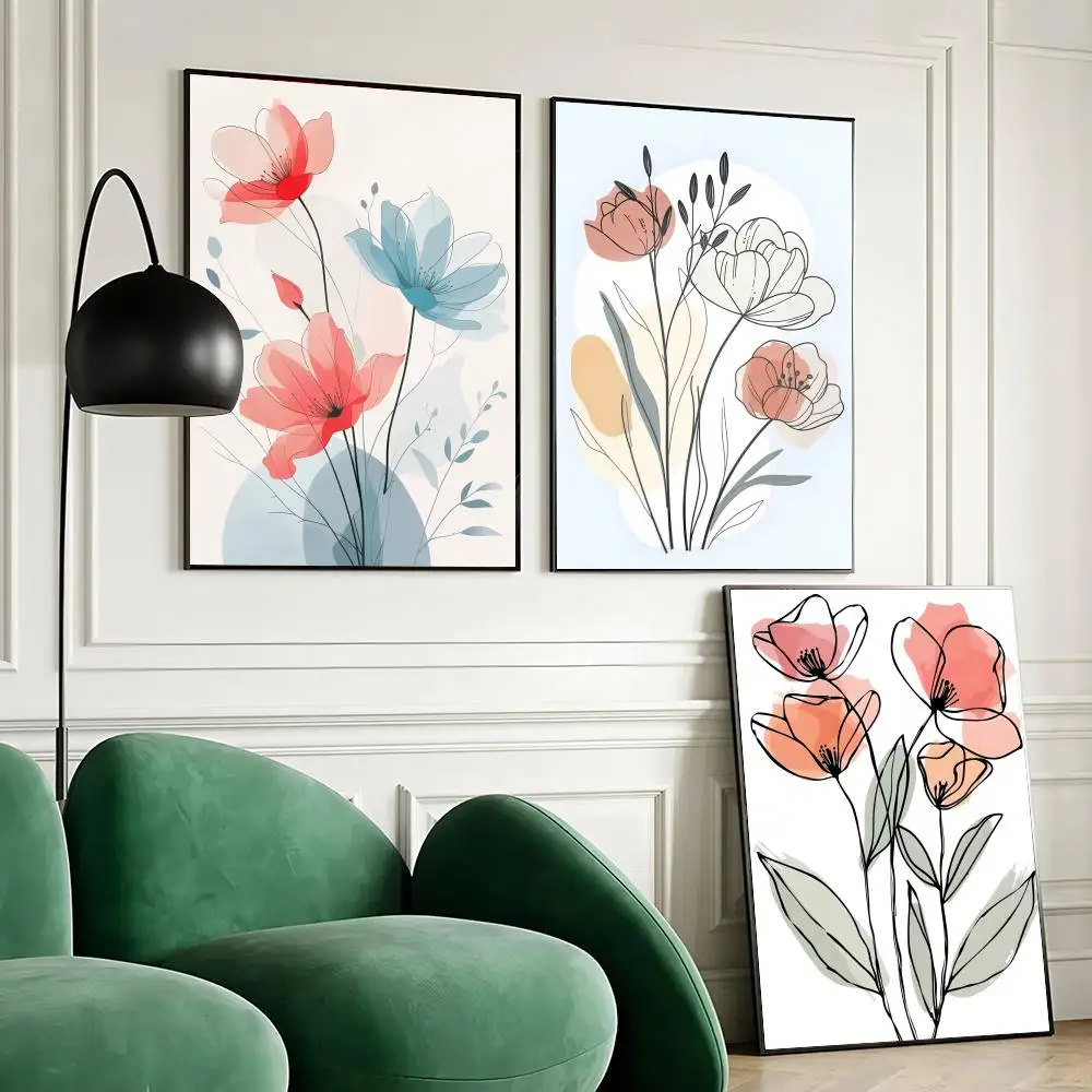 Watercolor Floral Illustration Poster Waterproof Wall Art Sticker for Home Bar Decoration, Self-Adhesive Room Wall Decor Mural
Watercolor Floral Illustration Poster Waterproof Wall Art Sticker for Home Bar Decoration, Self-Adhesive Room Wall Decor Mural
