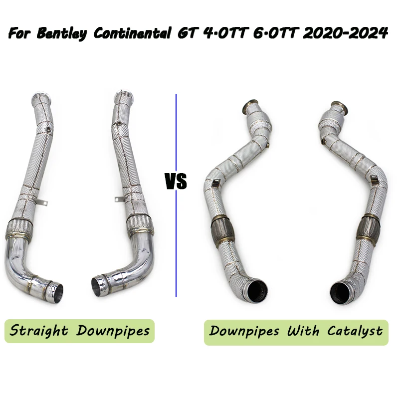 SS304L Downpipe For Bentley Continental GT 6.0L 2020-2024 With Heat Shield High-flow Pipe 100/200/300 Cell
SS304L Downpipe For Bentley Continental GT 6.0L 2020-2024 With Heat Shield High-flow Pipe 100/200/300 Cell