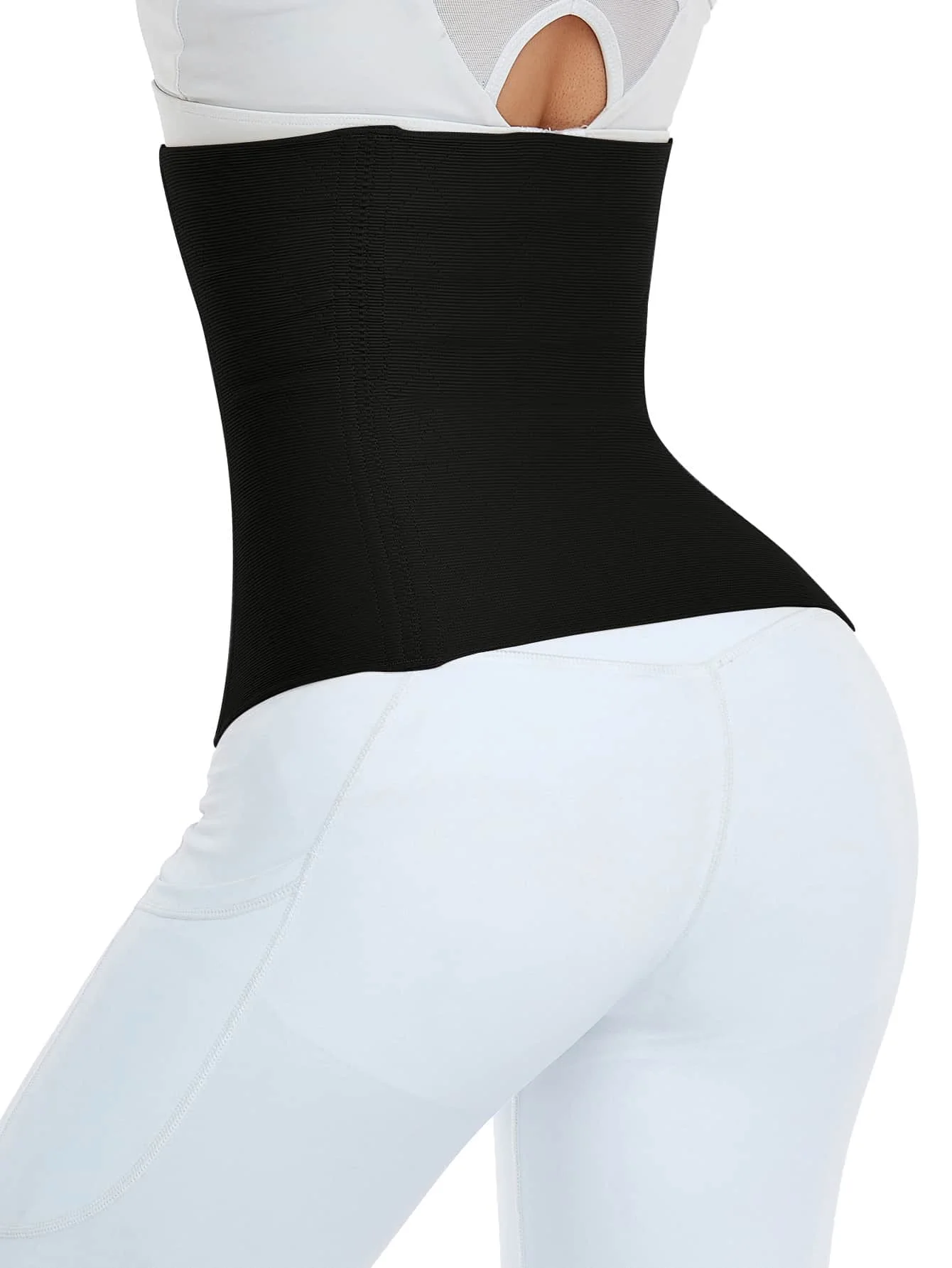 Black Ribbed High-Elastic Waist Cincher With Front Button Closure For Women Body Shaping And Posture Support
Black Ribbed High-Elastic Waist Cincher With Front Button Closure For Women Body Shaping And Posture Support