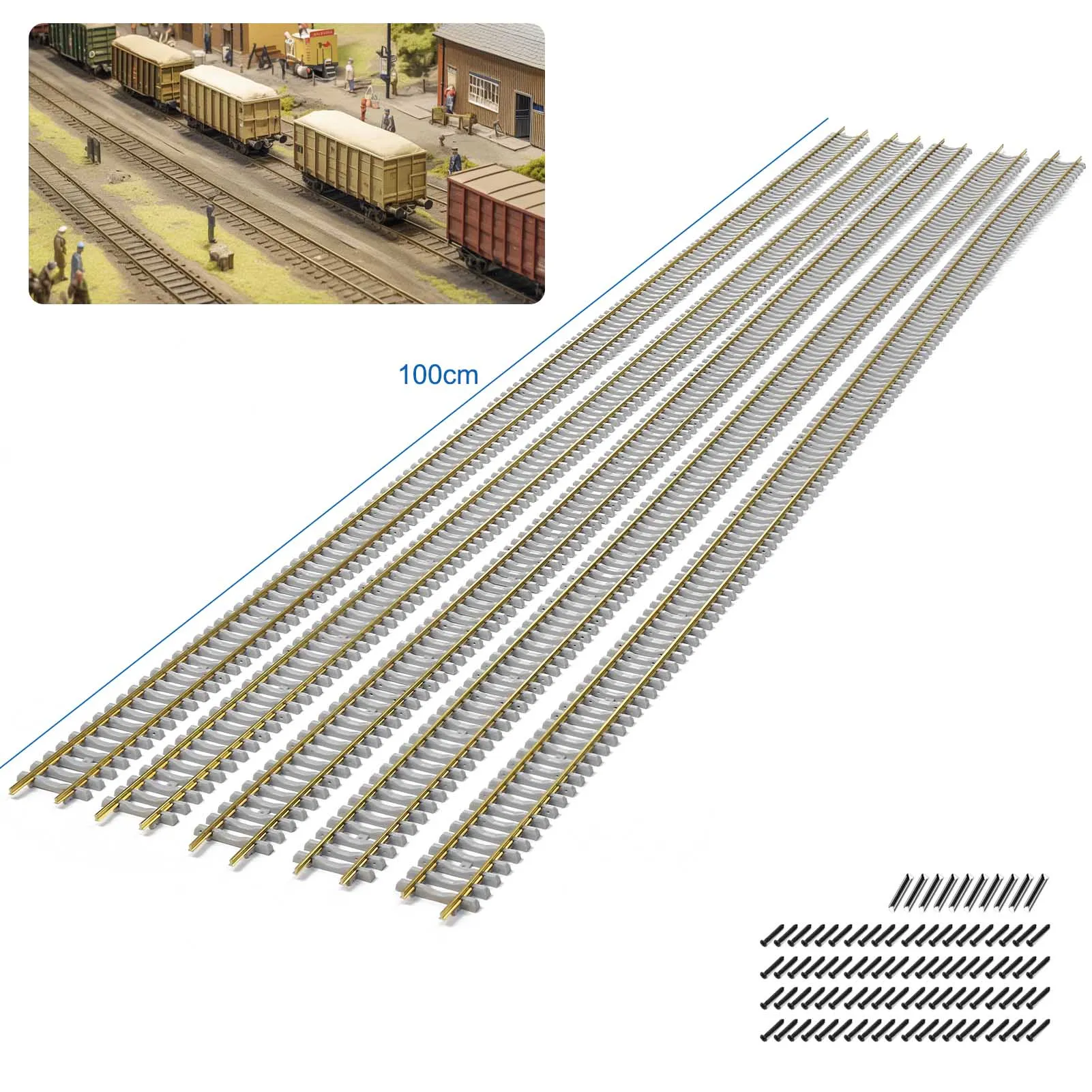 HP27HO Evemodel HO Scale 1:87 Brass Track Flexible Rail 100cm with Rail Joiners Screws (pack of 5)
HP27HO Evemodel HO Scale 1:87 Brass Track Flexible Rail 100cm with Rail Joiners Screws (pack of 5)