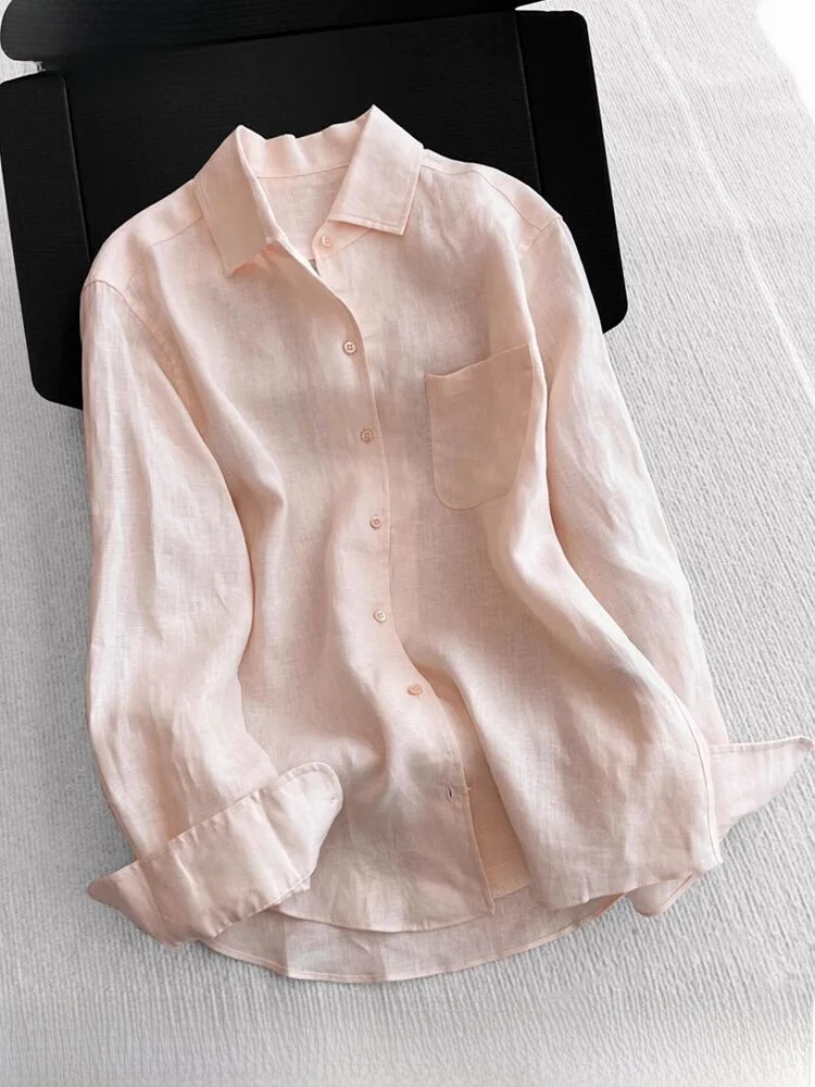 Summer New Women's Light Pink Linen Cotton irt Sun Protection Top Versatile Sle Long Sve Collar Regular Length
Summer New Women's Light Pink Linen Cotton irt Sun Protection Top Versatile Sle Long Sve Collar Regular Length