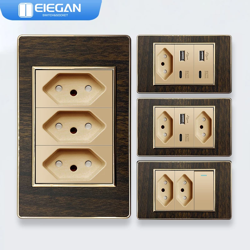 Имитация золота, темное винтажное деревянное зерно, Бразилия, стандартная розетка, двойной USB-разъем типа C, настенный выключатель, Швейцария, домашний помощник
Имитация золота, темное винтажное деревянное зерно, Бразилия, стандартная розетка, двойной USB-разъем типа C, настенный выключатель, Швейцария, домашний помощник