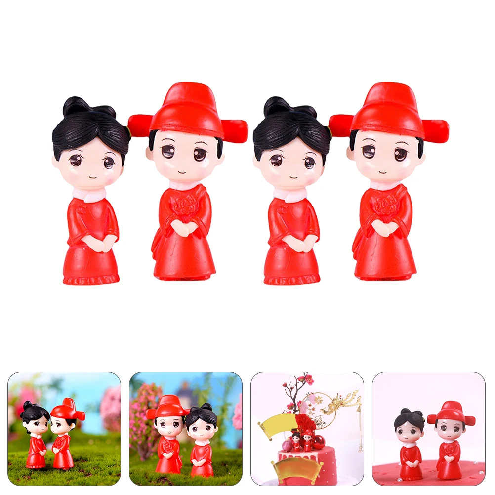 4 Pcs Couple Ornaments for Ancient Costumes Wedding Cake Kids Birthday Adornment Decor Plastic Desktop Baby Sculpture
4 Pcs Couple Ornaments for Ancient Costumes Wedding Cake Kids Birthday Adornment Decor Plastic Desktop Baby Sculpture