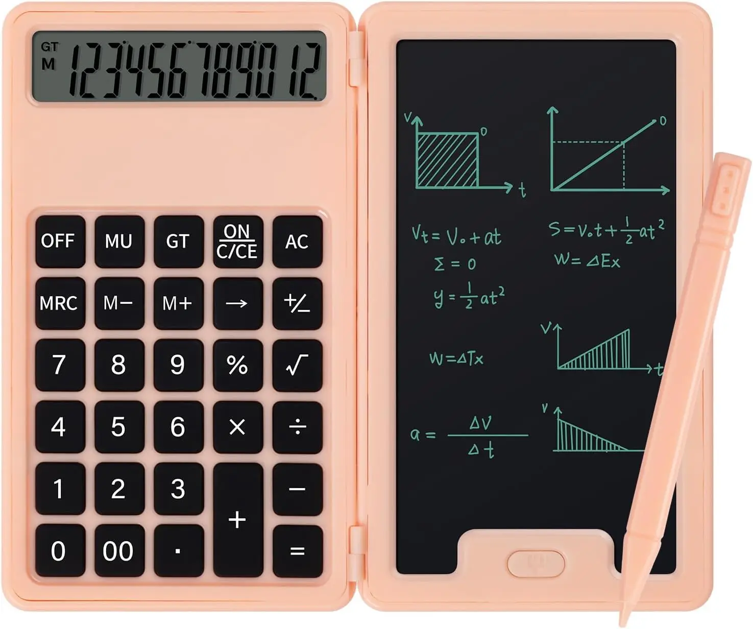 12-Digit Desktop Calculator with Notepad & Stylus, Eco-Friendly, Silent Keys, Portable for Office School Home (Pink)
12-Digit Desktop Calculator with Notepad & Stylus, Eco-Friendly, Silent Keys, Portable for Office School Home (Pink)
