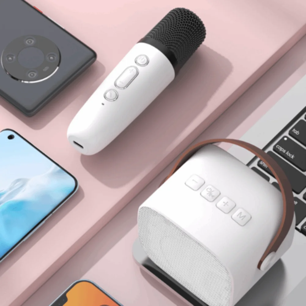 Портативная мини-колонка Bluetooth с функцией караоке, стереозвуком и усилителем 3D-стерео для семейного пения
Портативная мини-колонка Bluetooth с функцией караоке, стереозвуком и усилителем 3D-стерео для семейного пения
