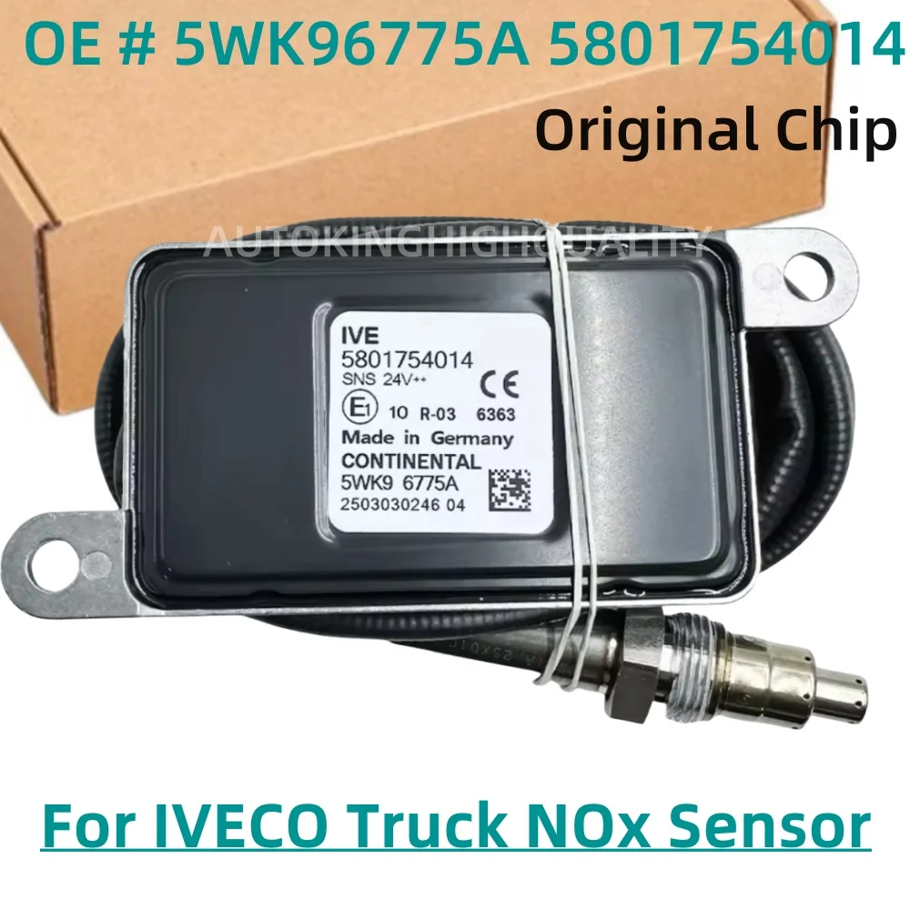 5WK96775A 5801754014 5WK9 6775A NEW NOX Sensor Nitrogen Oxygen Sensor 24V Compatible with IVECO Truck Part High Quality Chip
5WK96775A 5801754014 5WK9 6775A NEW NOX Sensor Nitrogen Oxygen Sensor 24V Compatible with IVECO Truck Part High Quality Chip